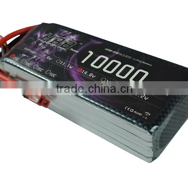 HRB 4S 14.8V 10000mah 25C Rechargable Battery Lipo for RC Helicopter Car Pack photo-4