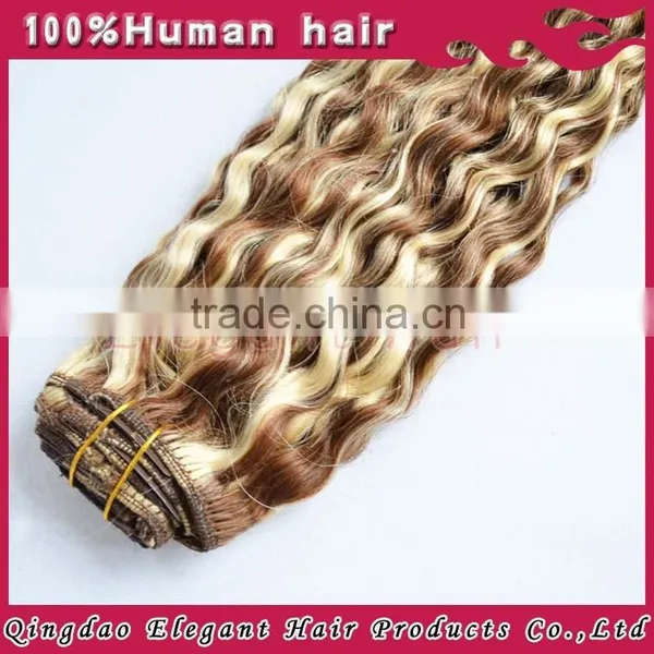 2015 the Best Quality Mongolian Afro Kinky Curly Clip in Hair Extension IN Stock photo-2
