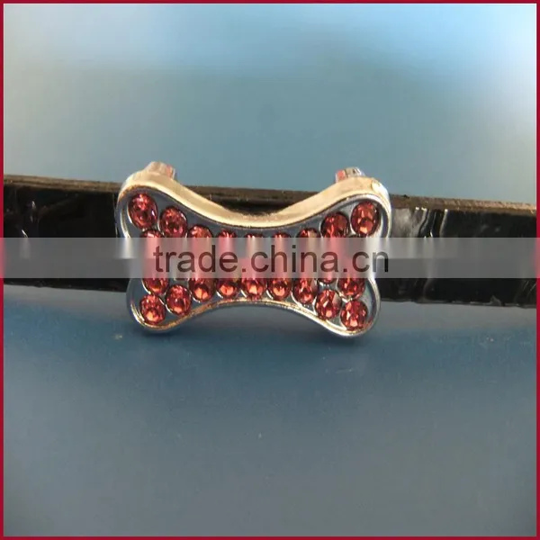 10MM Diy Jewellery Accessories Colorful Rhinestone Bone Slide Charm
