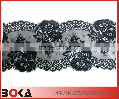 New Arrival Latest Design Black Flower Embroidery Polyester Lace Trim Wholesale Quality Choice photo-2