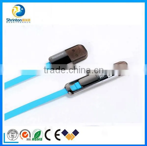 High Quality Remax 2 in 1 TPE Copper Core 2.1A 1.0m USB Cable for Both Android and Iphone photo-3