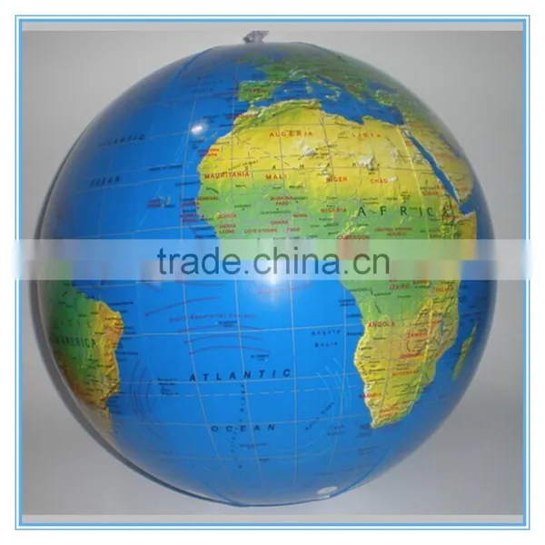 Inflatable World Map Beach Ball, Pvc Inflatable World Map Ball With Hook photo-2