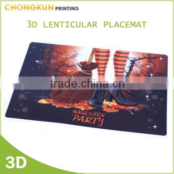 Holiday Waterproof Plastic Table Cover, 3D Lenticular Table Cover