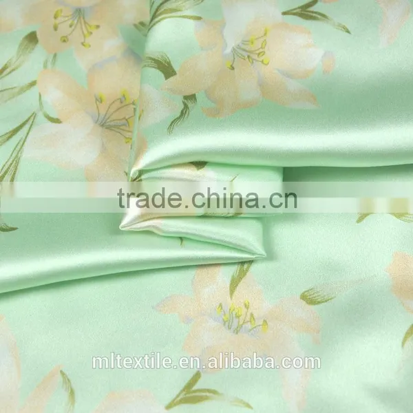 19mm Green 100% Silk Charmeuse Fabric for Women photo-4