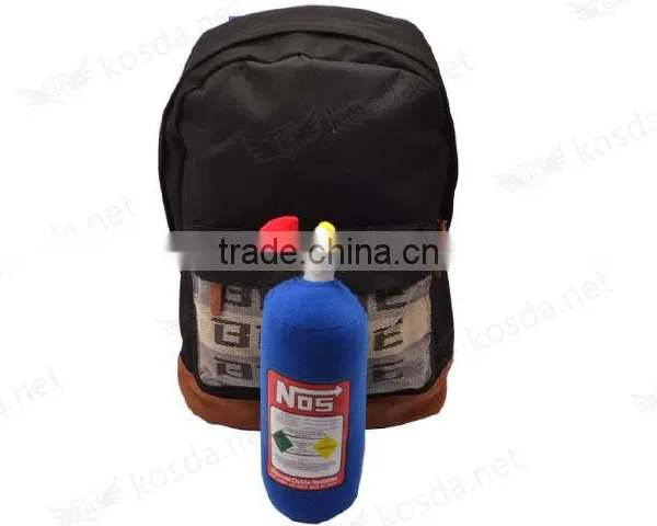 2016 New Cheap Classic Green and Black Belt Harness Canvas Racing Backpack Laptop Bag,Shoulder Car Backpack Bag photo-3