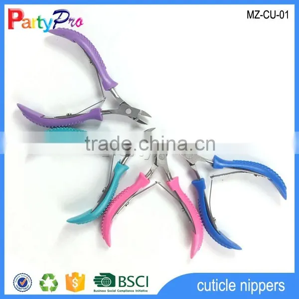 High Quality Professional Plastic Handle Sharp Cuticle Nail Nippers