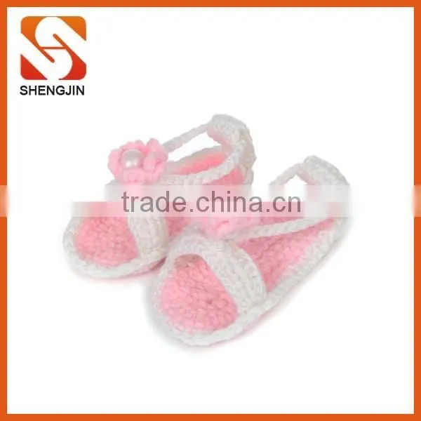 SJ-6282 2015 Promotional Knited Baby Moccasin Fashion Crochet Baby Sandle Shoes photo-2