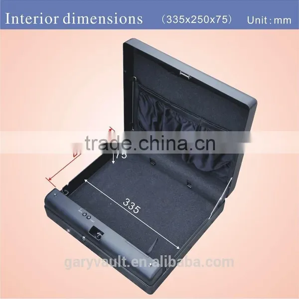 Wholesale- MD550 Micro Vault Digital Code Jewelry Car Handgun Pistol Portable A4 File Security Storage Steel Mini Safe Box photo-4