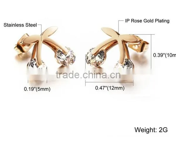 Hot Sale Popular Design Stainless Steel Zircon Earring for Girls photo-6