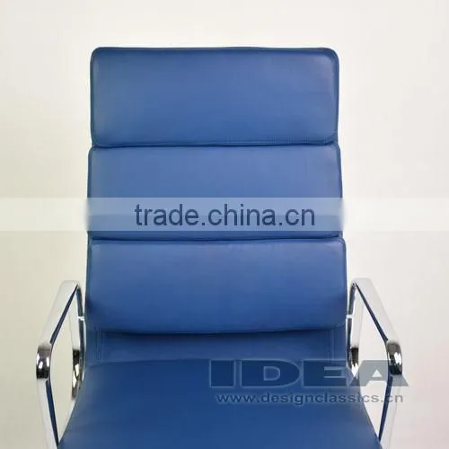 Replica EA219 Charles High Back Office Chair - Navy Blue Color Genuine Leather photo-5