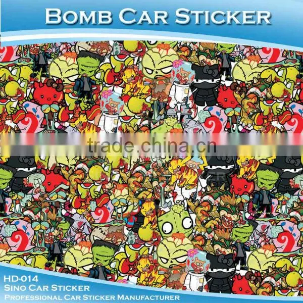 Supreme Car Wrap Design 1.52x30m Sticker Bomb Vehicle Vinyl Wrap photo-2