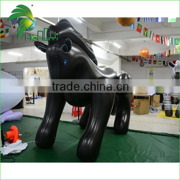 Hottest Large Funny PVC Standing Inflatable Cartoon Bounce Black Horse Toy photo-5