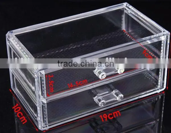 2 Drawer Acrylic Jewelry and Cosmetic Storage Display Box Acrylic Makeup Box photo-5