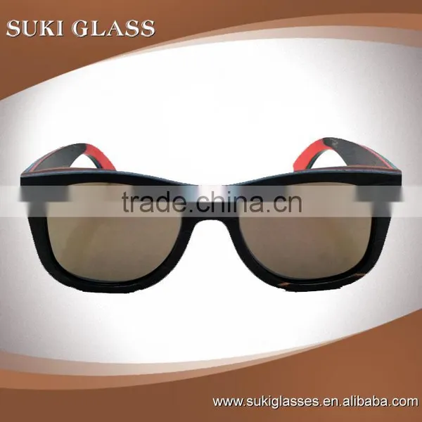 Hot Polarized Skateboard Revo Wood Big Sun Glasses photo-5