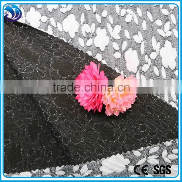 Foral Design Polyester Spandex Blend Jacquard Fabric for Garment photo-2