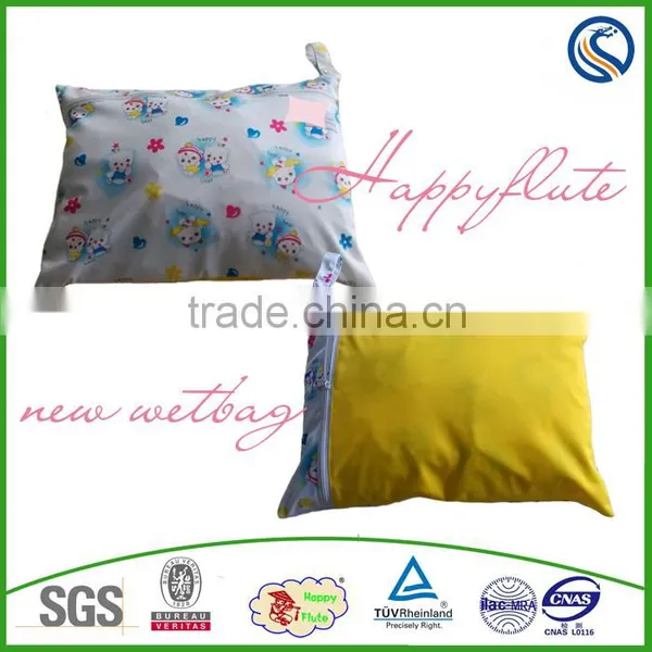 Free Sample Two Pockets Printed Patterns Cloth Diaper Wetbag, Waterproof Diaper Wetbag Mummy Bag