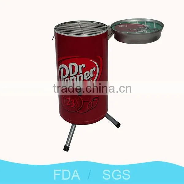Multicolored Metal Large Round Indoor Outdoor Charcoal Beer Bottle Grill photo-2