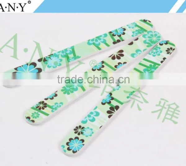 Nail Art Cure Emery Sand Green Flower Cute Nail Files 100/180 photo-4