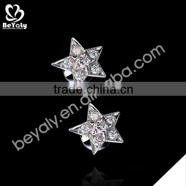 Star Shaped 925 Silver Fancy Earring Studs