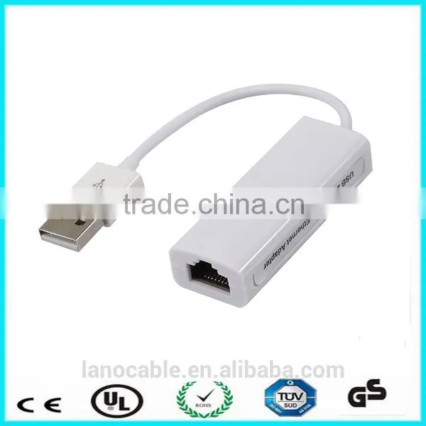 White 100Mbps Mini USB to Rj45 Mini Switch Rj45 Adapter Cable