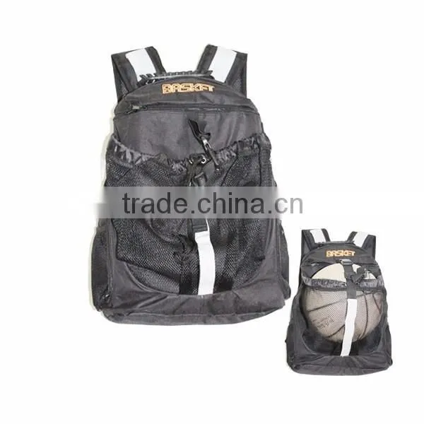 China Supplier High Quality Basket Ball School Bags Customized Oxford Backpack With Ball Pocket BB002 photo-3
