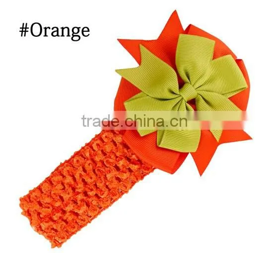 Kids Chiffon Flower Headband Children Accessories Baby Widen Headwear Hair Band photo-2