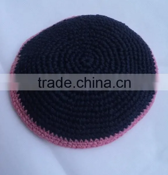 Knited Customized / Kippah Knited Customized / High Quality Hand Made Crocheted Kippah/Suede Kippot,custom Suede Kippah