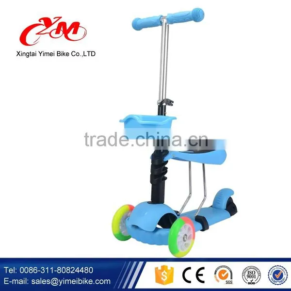 PP Material Best Kick Scooter for Kids / Cheap Children Kick Scooter With Music / Four Wheels Breaststroke Kick Scooter photo-4