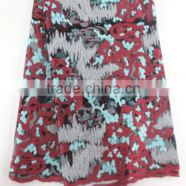 Wholesale Guangzhou Tulle Lace Fabric/New Lace Dress Fabric/High Quality Cord Lace Fabric photo-2
