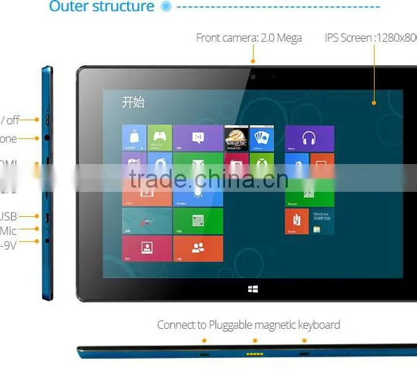 Quad Core Tablet 10 Inch 2GB Ram 32GB Intel Win8 Tablet pc Price China photo-2