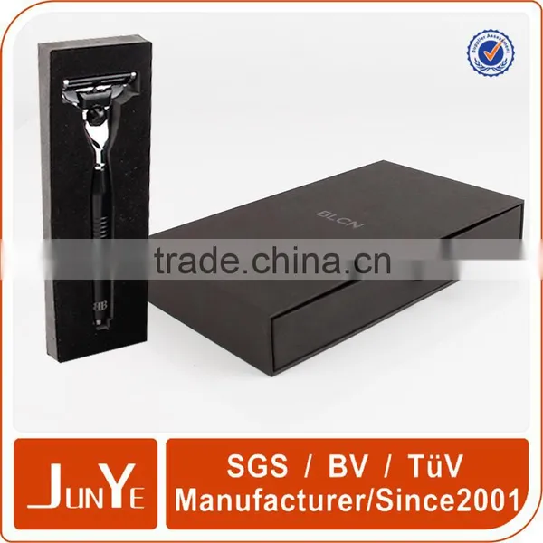 Black Luxury Cardboard Shaver Paperboard Box Container for Men's Razors photo-4