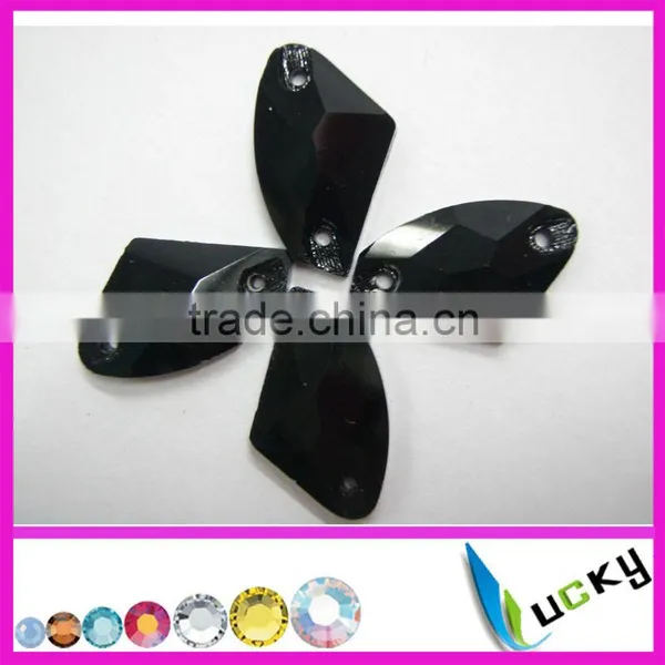 Highest Quality Sew-on Crystal Beads Number 3071# Cosmic Shape Jet Color for Garment
