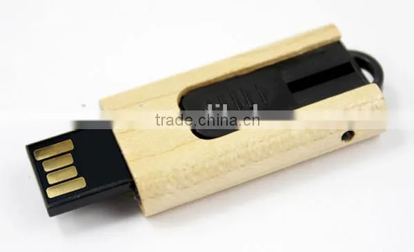 Wooden Usb Hidden Style Retractable Flash Drive