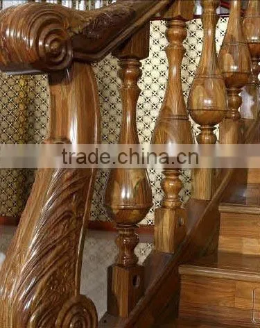 Wooden Stair Handrail and Balustrade