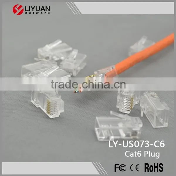 LY-US073-C6 Ningbo Liyuan Cat6 RJ45 Modular Plug With Holes photo-6