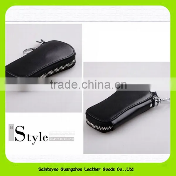 Custom Multiple Portable Compact Fancy PU Geunie Leather Car Key Holder 15069 photo-6
