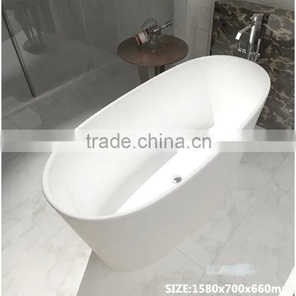 New Design!!!for Home or Hotel Ceramic and Artificial Stone Outdoor Bathtub Wholesale,resin Stone Bathroom Bathtub photo-2