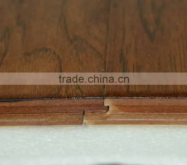 Urban Random Width Black Walnut Antique Handscraped ABCD Grade Engineered Wood Flooring photo-4