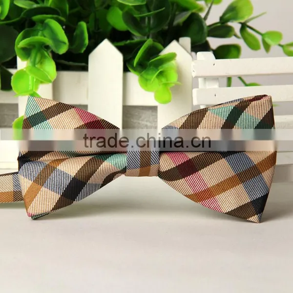 2016 Custom Made Double Sided Pre-tie Plaid Pattern Mens Bow Ties for Boys photo-5