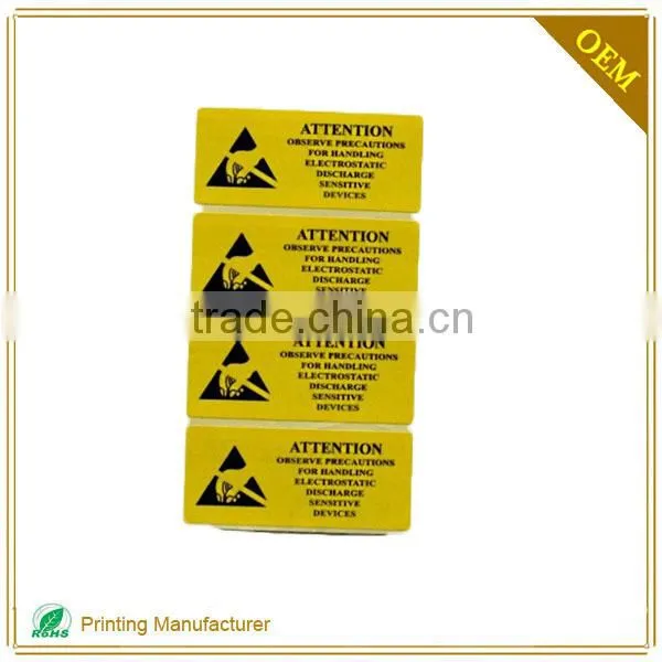 Wholesale High Quality Waterproof Warning Adhesive Label Sticker photo-2