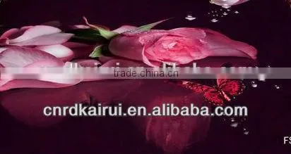Elegant Black and Red Flower Magnolia Bedroom Sets ,100% Cotton