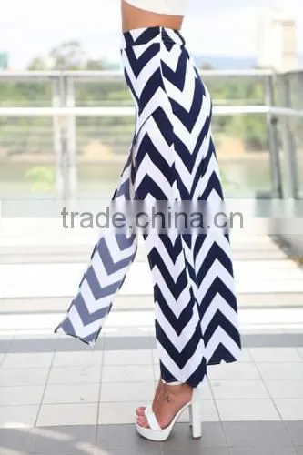 Stylish Lady Women's Fashion Sexy Striped Slit Long Skirt photo-3