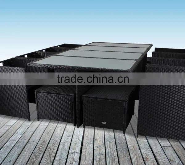 Outdoor Poly Rattan Furniture Cube Set, Vietnam High Quality Poly Rattan photo-6