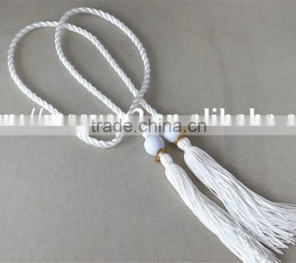 100% Polyester Tassels in White Color Long Tassels for Clothing photo-4