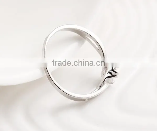 Lucury Plating New Fashion Wedding Diamond Platinum Rings photo-5