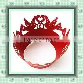 Red Crown Heart Cupcake Wrapper for 2016 Olympic Game Party photo-2
