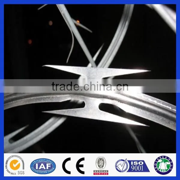 Cross Type Stainess Steel Concertina Razor Barbed Wire With Competitive Price photo-2