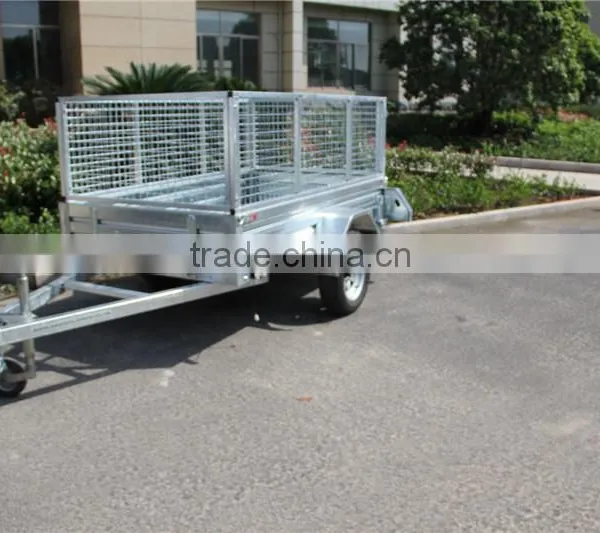 High Quality 8x5ft Heavy Duty Hot Dipped Galvanised Caged Box Trailer photo-5