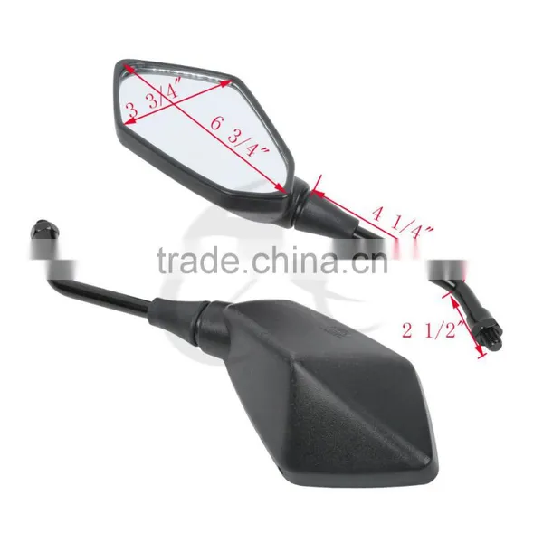 Universal 10mm Left Right Side Black Rear View Mirror For Honda Kawasaki Suzuki photo-4