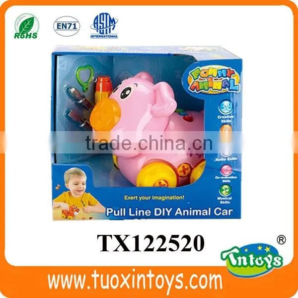 New Pull Line Cow Animal Car With Music Kids' Animal Toys photo-3